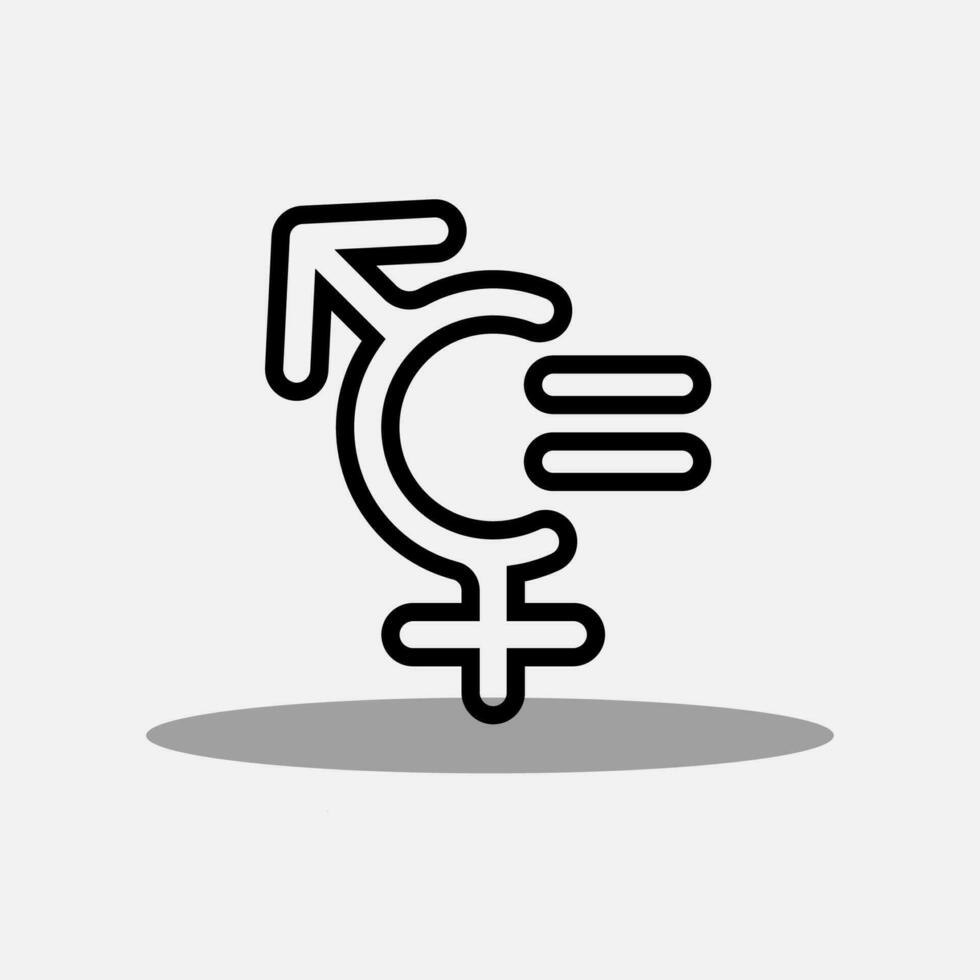 Gender equality symbol vector