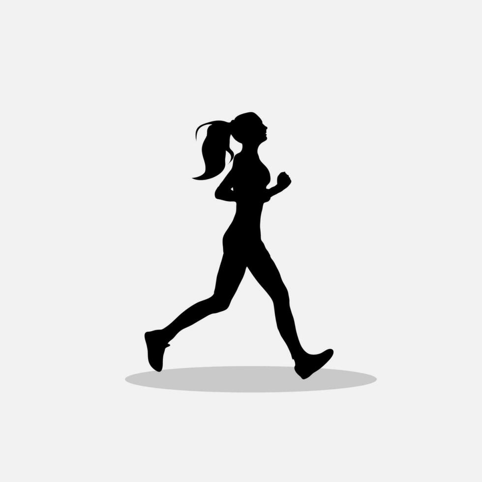 mujer corriendo vector