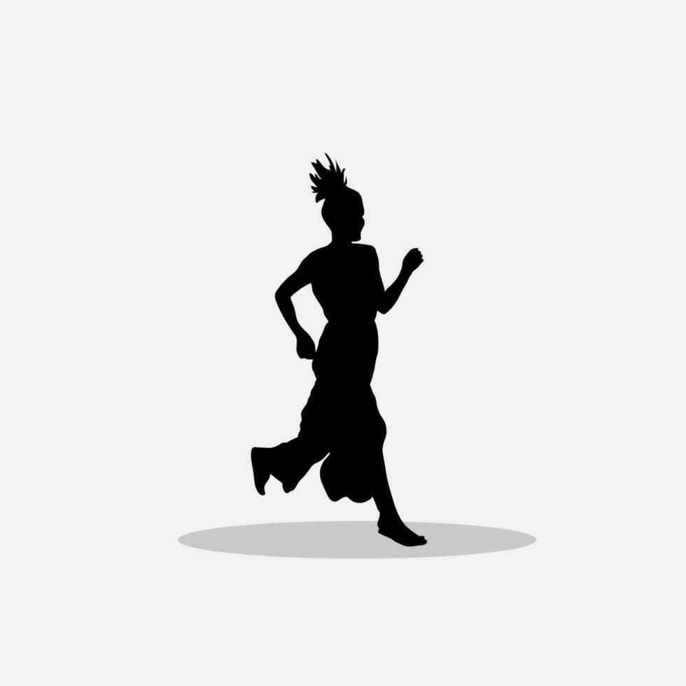 mujer corriendo vector