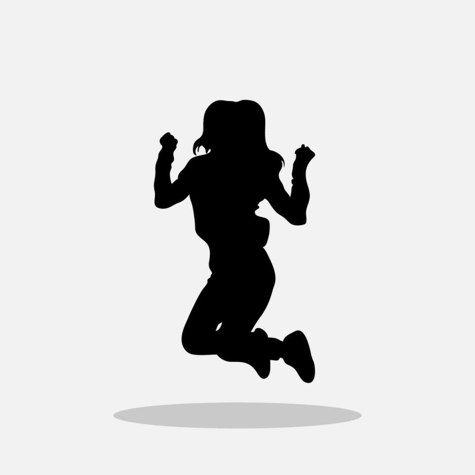 Girl jumping vector png