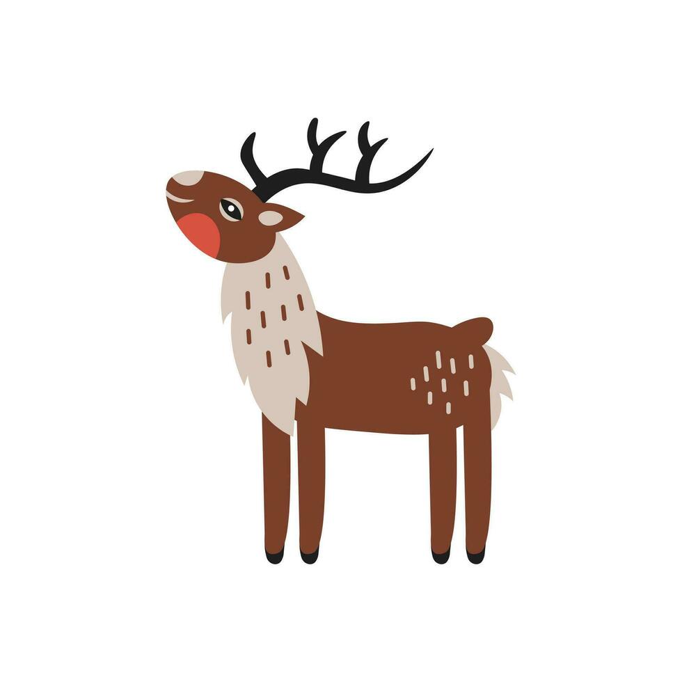 Funny Christmas Reindeer art vector