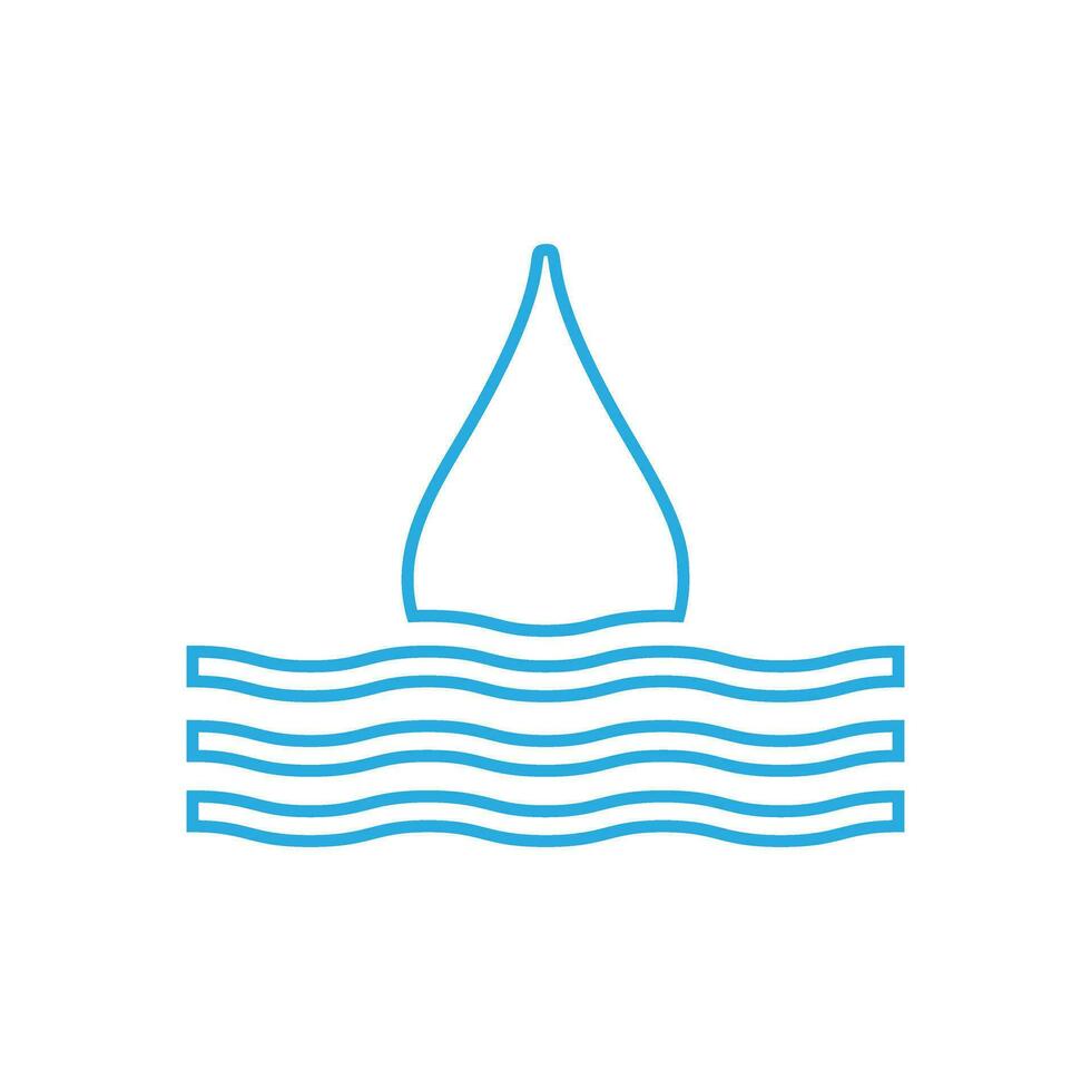 agua gotas icono vector. agua ilustración signo. rociar símbolo. Oceano logo. mar marca. vector