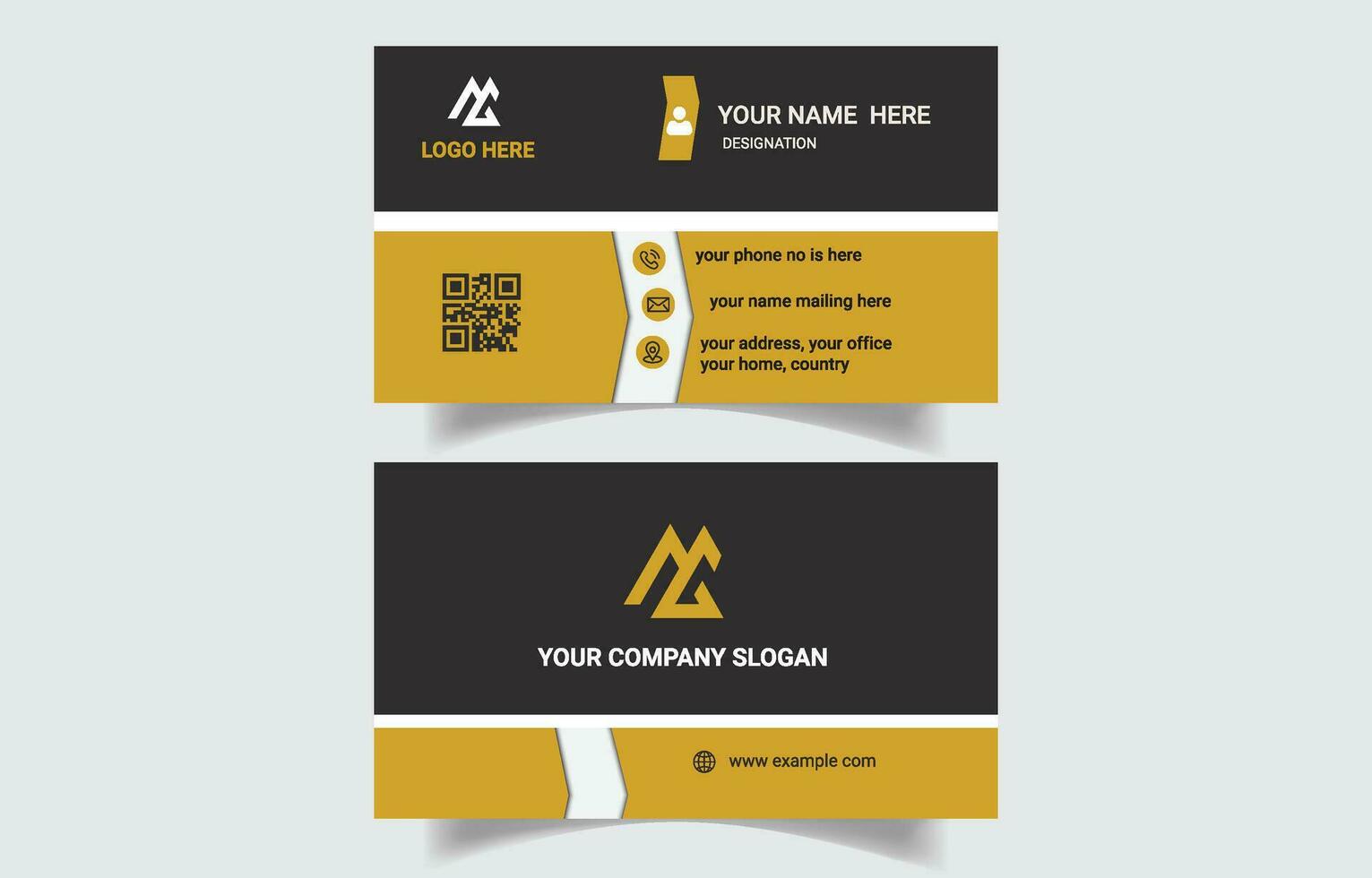 Creative modern business card design template vector