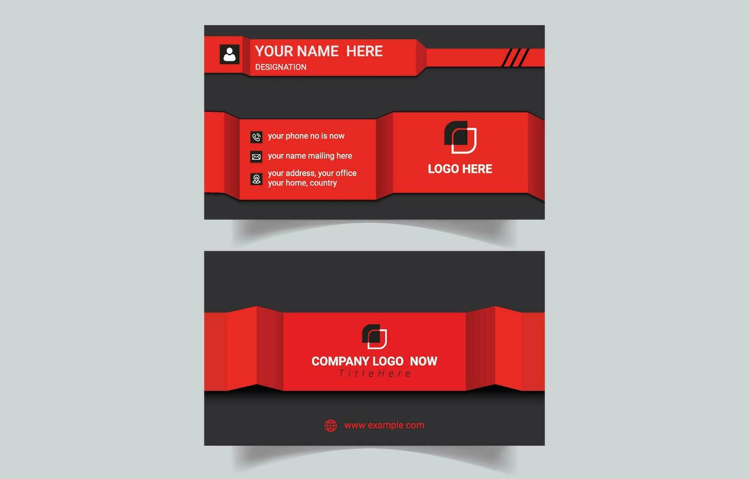 Luxury modern stylus business card design template vector