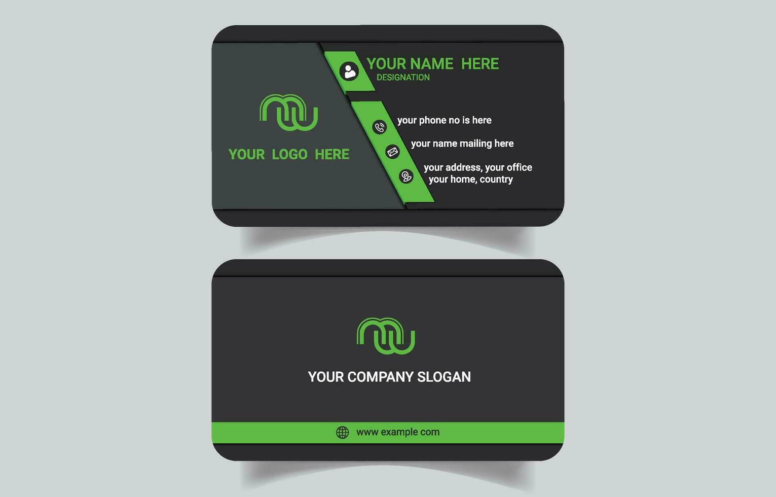 Modern creative luxury business card design template vector