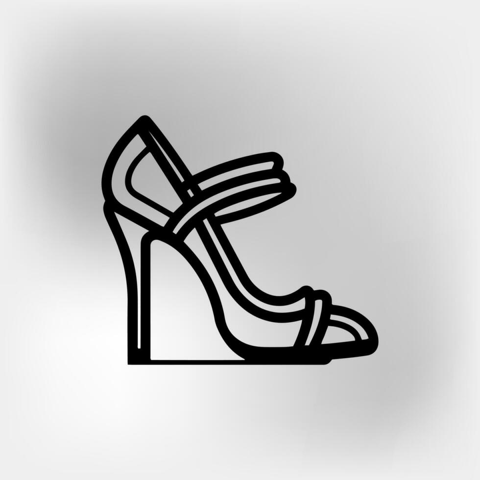 zapato plano vector icono ilustración en blanco antecedentes