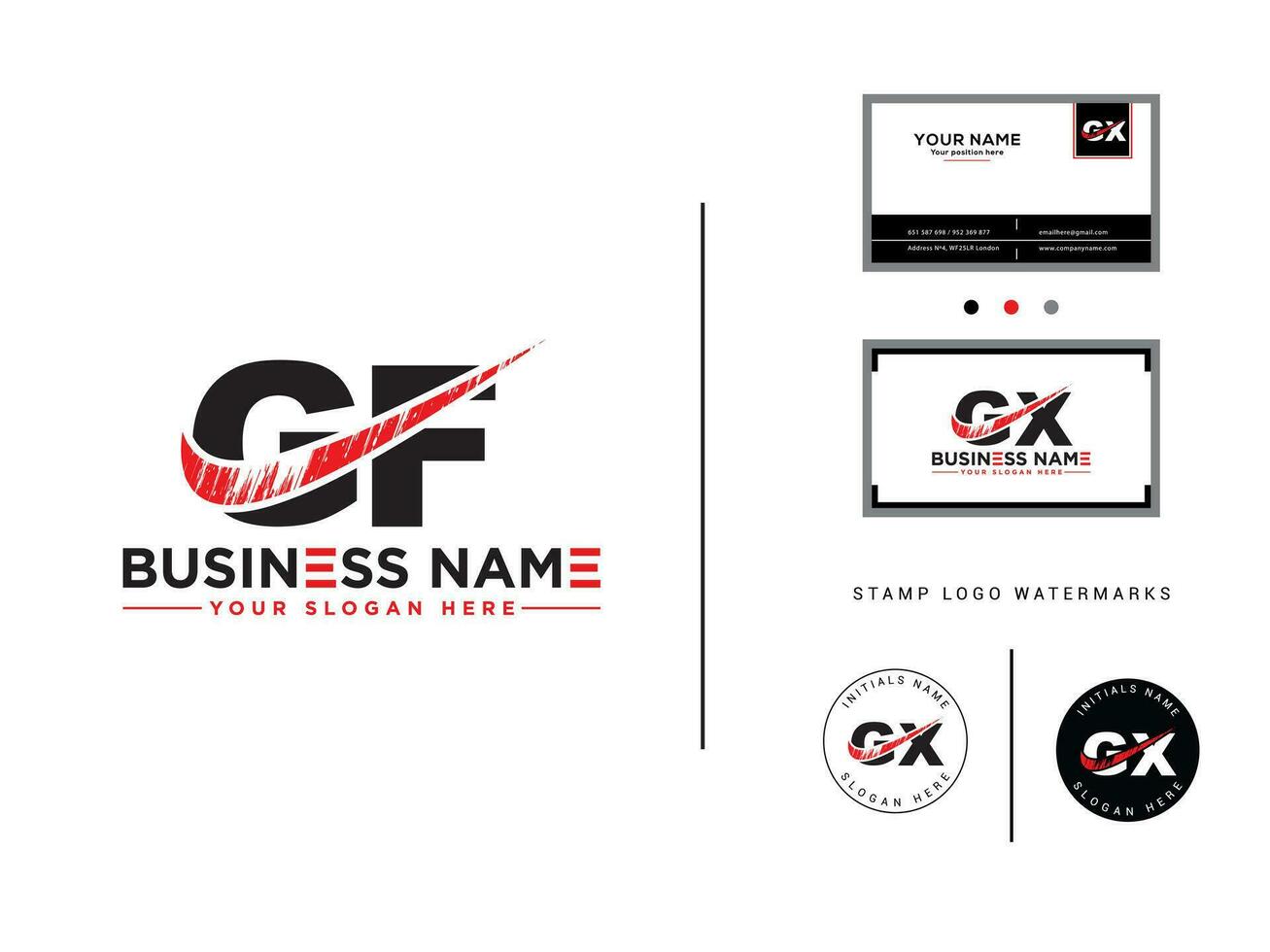 Classic Brush Gf Letter Logo, Monogram GF Logo Icon Vector Art For Business