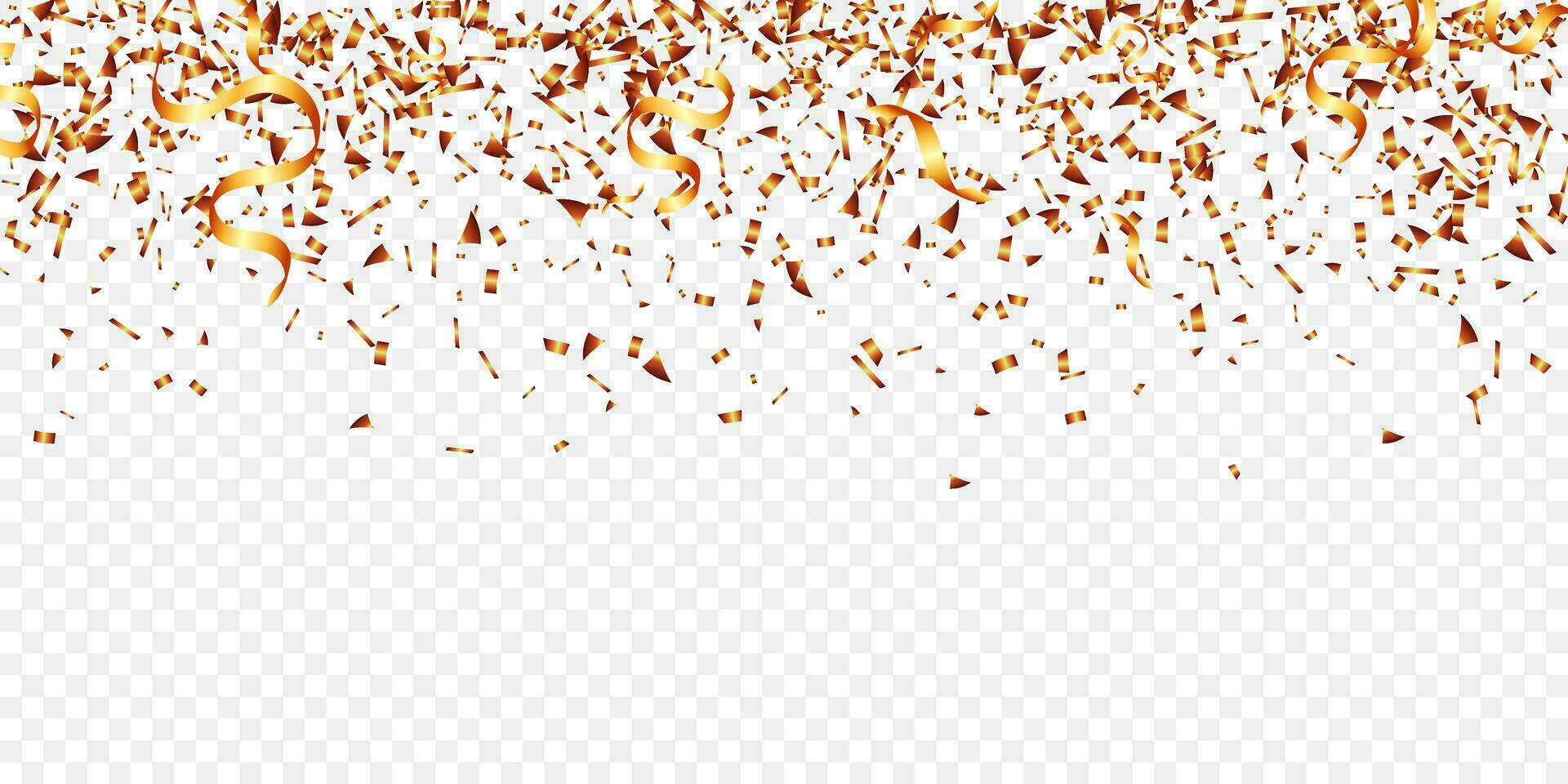 Orange confetti falling celebration, event, birthday, Halloween party background vector
