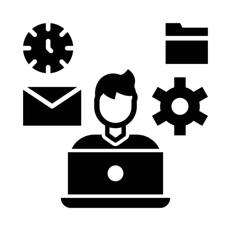 Multitasking Vector Glyph Icon For Personal And Commercial Use.