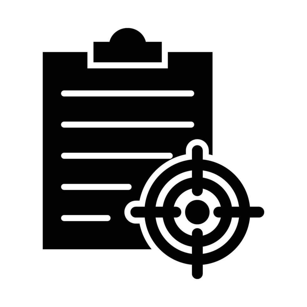 Target Vector Glyph Icon For Personal And Commercial Use.