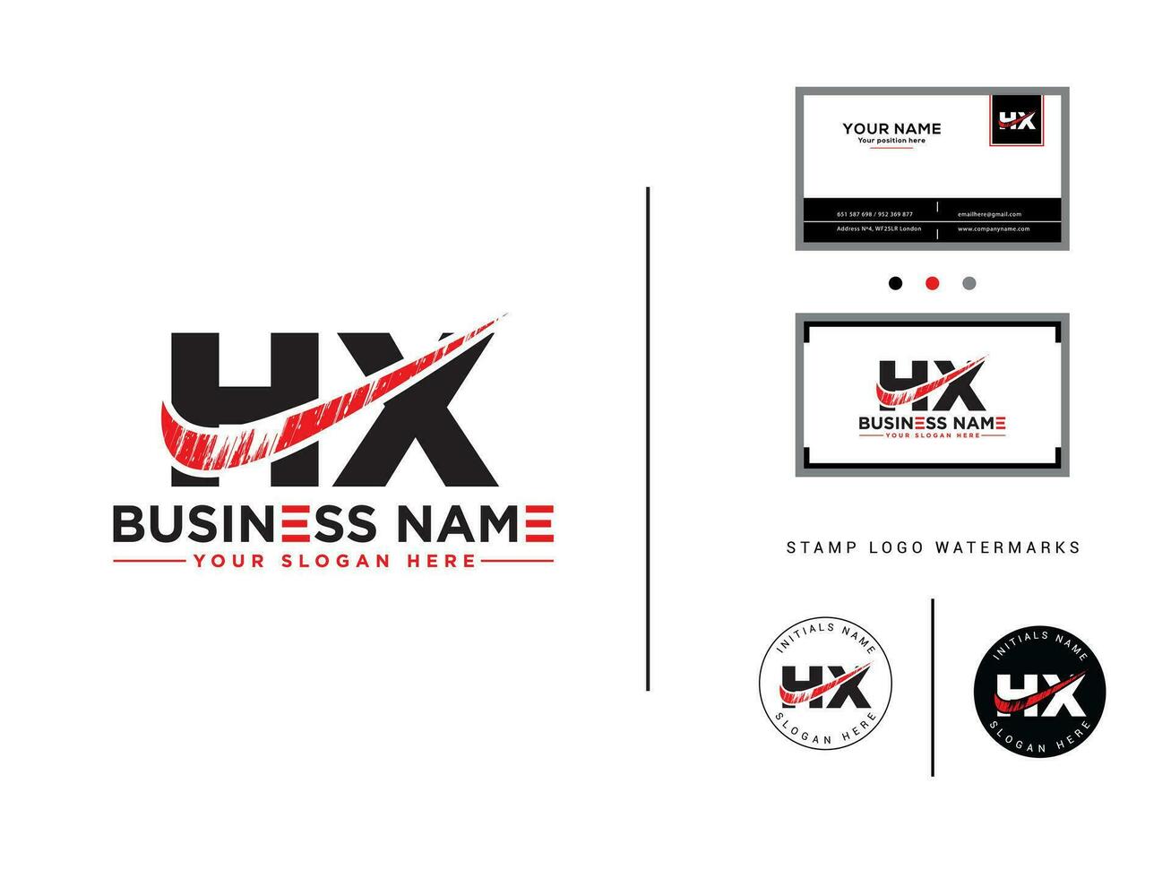 alfabeto hx cepillo logo icono, creativo hx letra logo con negocio tarjeta vector