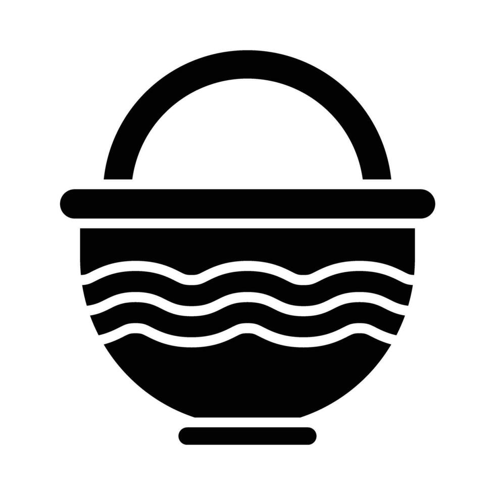 Hanging Basket Vector Glyph Icon For Personal And Commercial Use.
