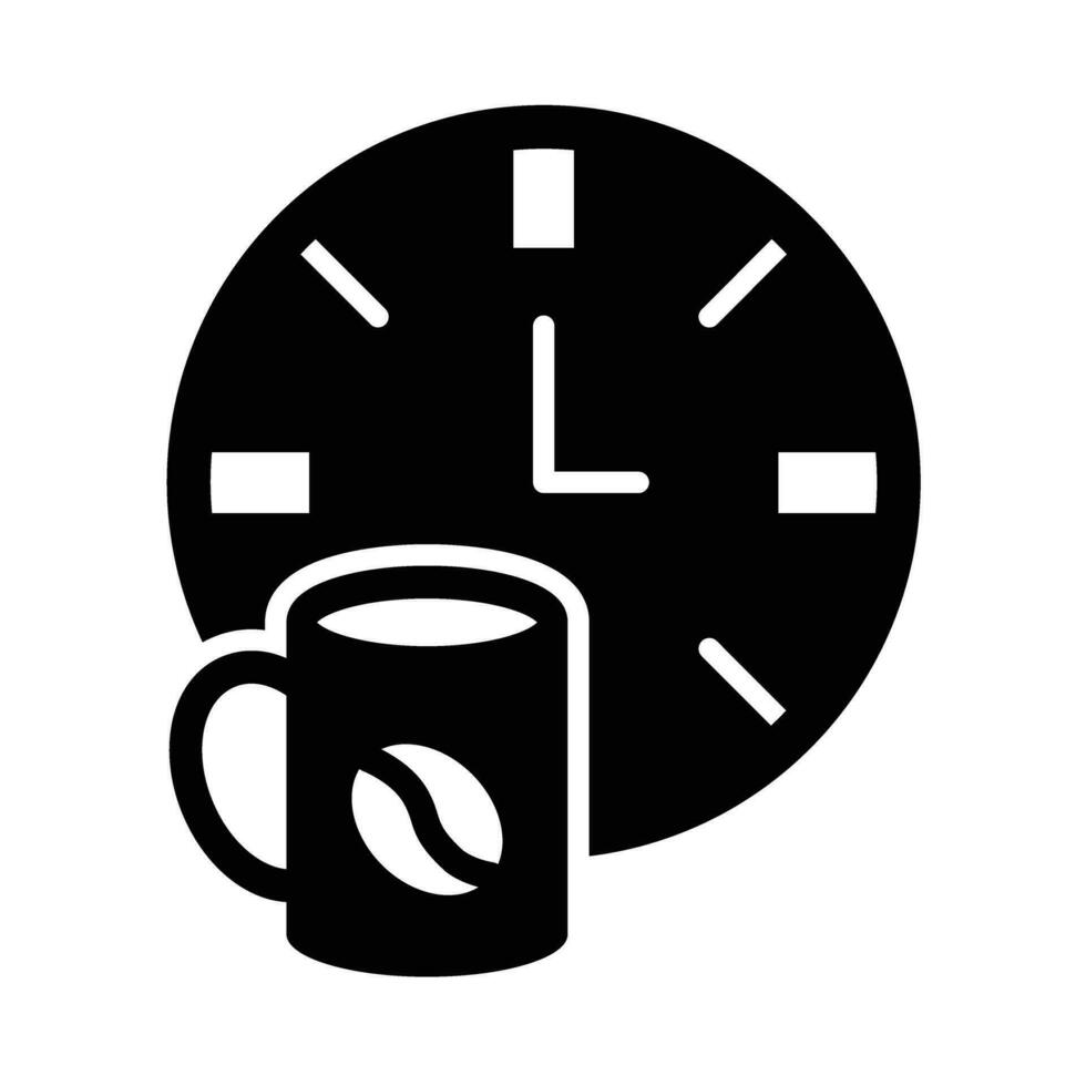 Coffee Time Vector Glyph Icon For Personal And Commercial Use.