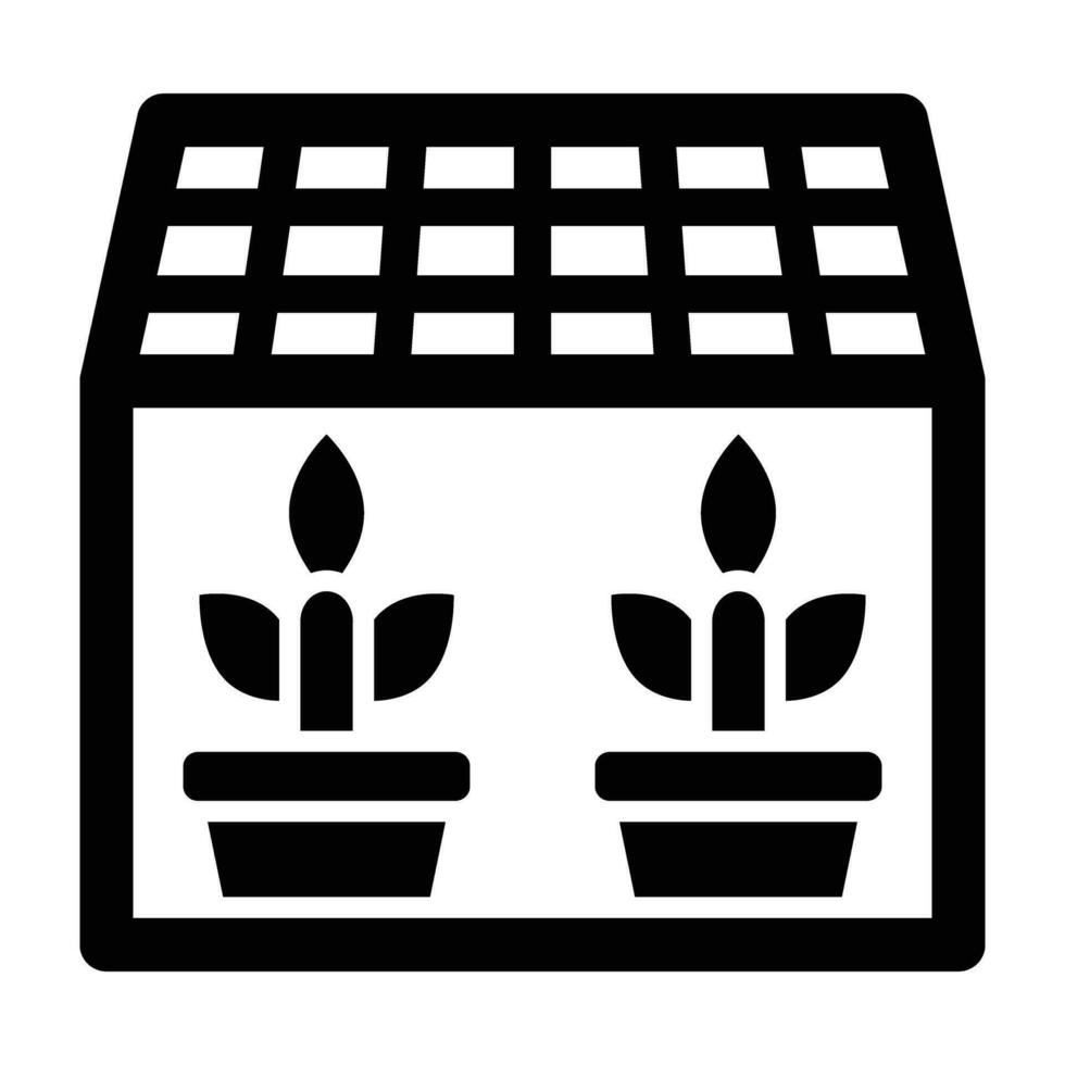 Greenhouse Vector Glyph Icon For Personal And Commercial Use.