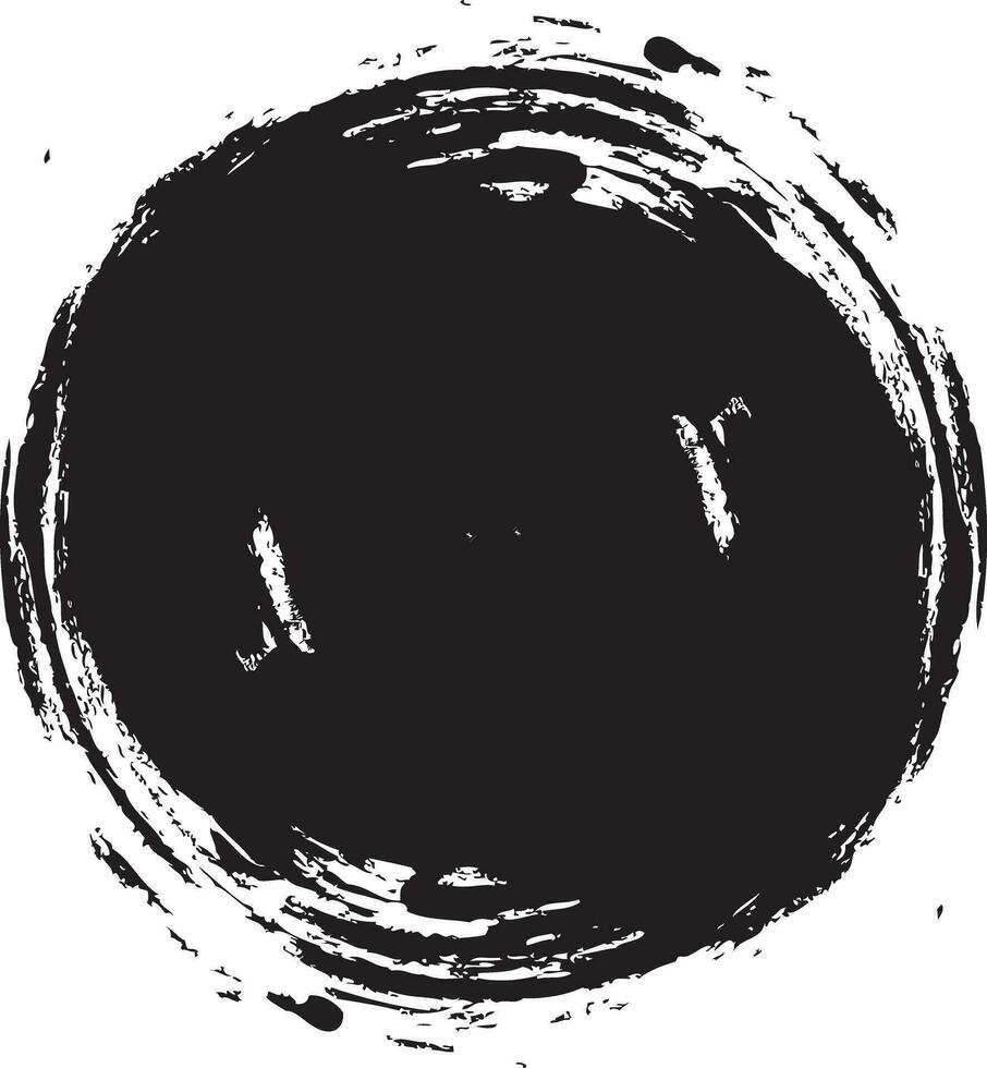 Black Circle Brush Stroke vector