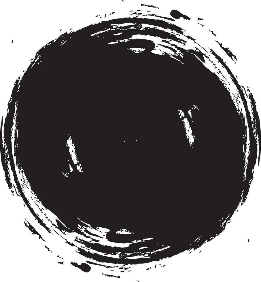 Black Circle Brush Stroke vector