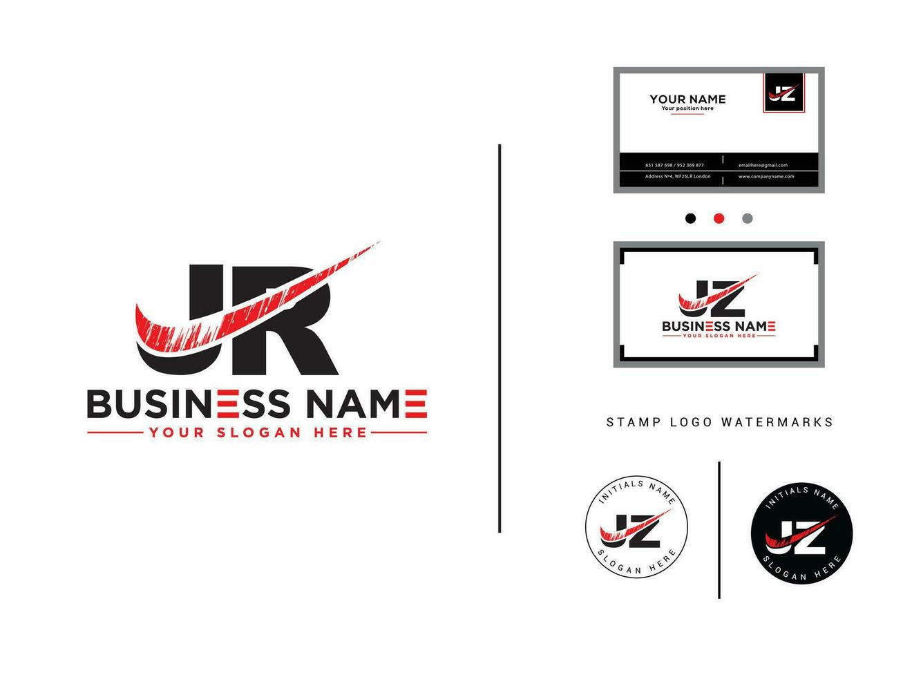 Modern Vector Jr Brush Logo, Initial JR Logo Icon For Your Shop