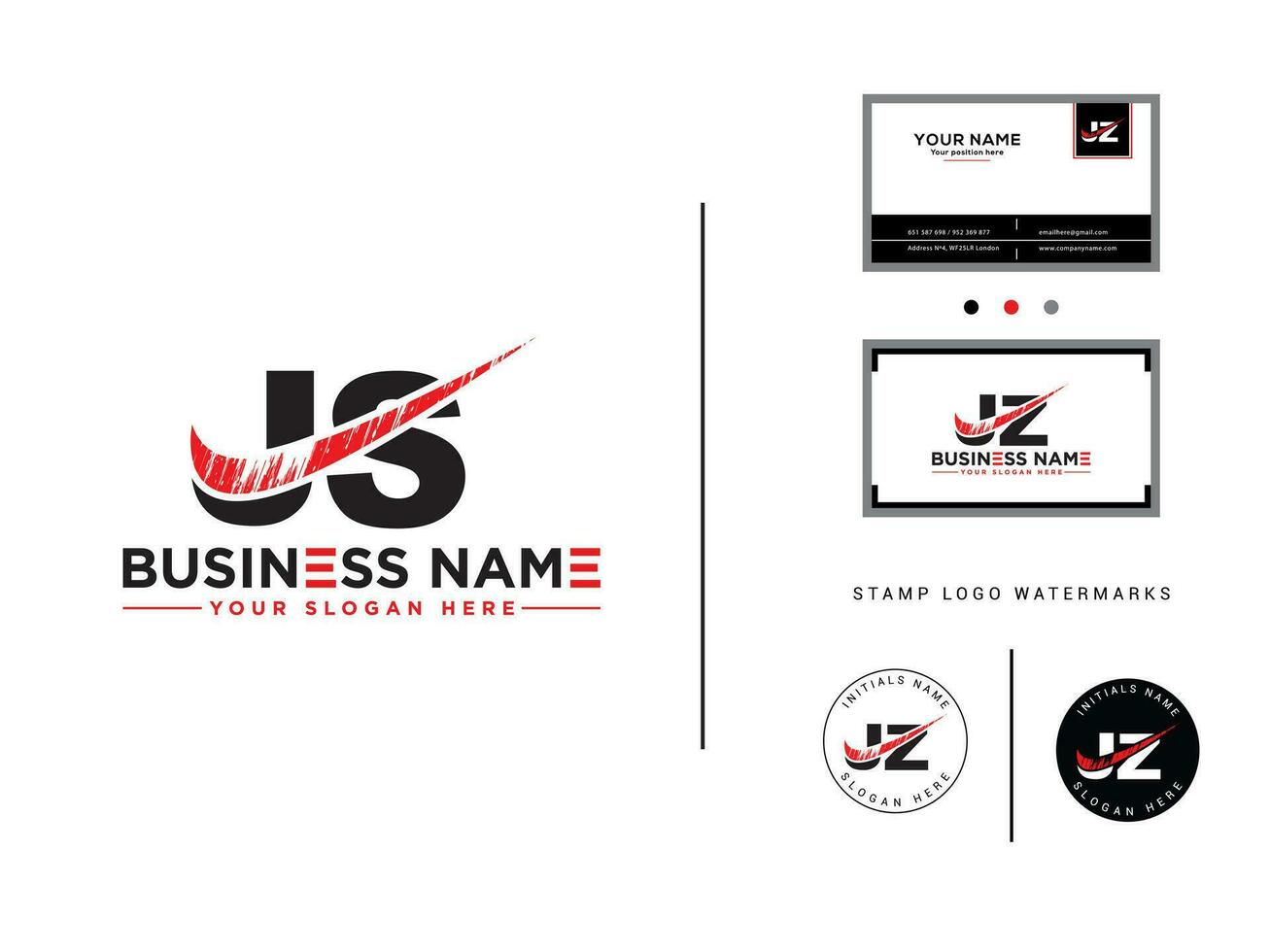 Modern Vector Js Brush Logo, Initial JS Logo Icon For Your Shop