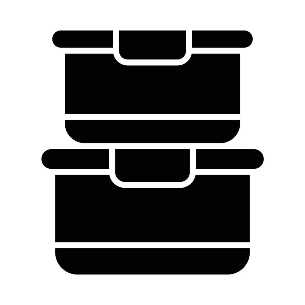 Food Container Vector Glyph Icon For Personal And Commercial Use.