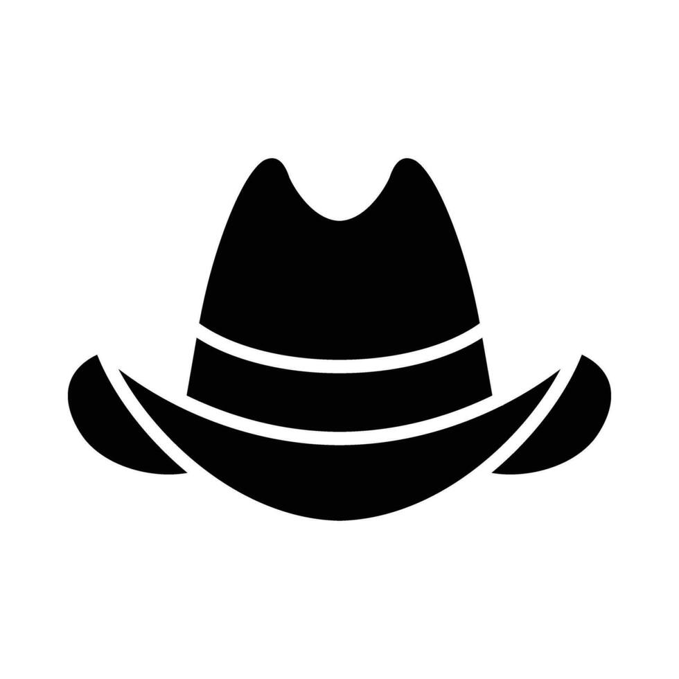 Cowboy Hat Vector Glyph Icon For Personal And Commercial Use.