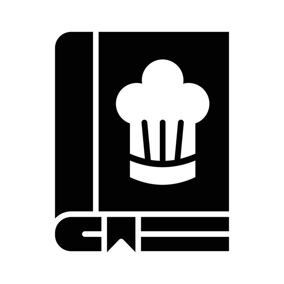 Chef Book Vector Glyph Icon For Personal And Commercial Use.