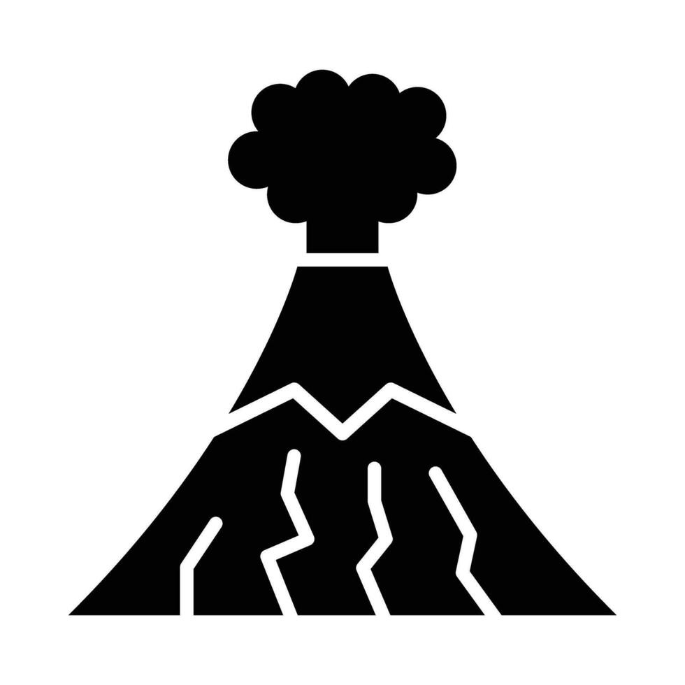 Volcano Vector Glyph Icon For Personal And Commercial Use.