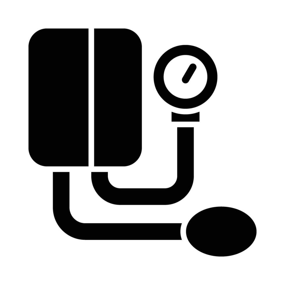 Sphygmomanometer Vector Glyph Icon For Personal And Commercial Use.