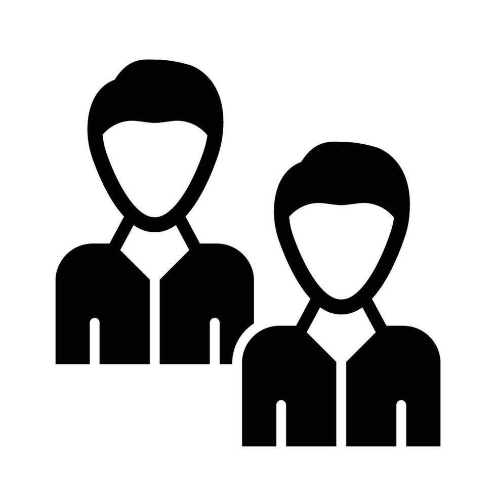 Coworker Vector Glyph Icon For Personal And Commercial Use.