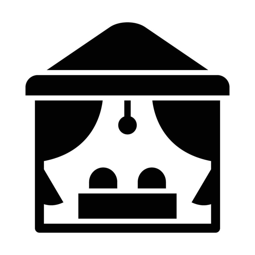 Beach Cabana Vector Glyph Icon For Personal And Commercial Use.
