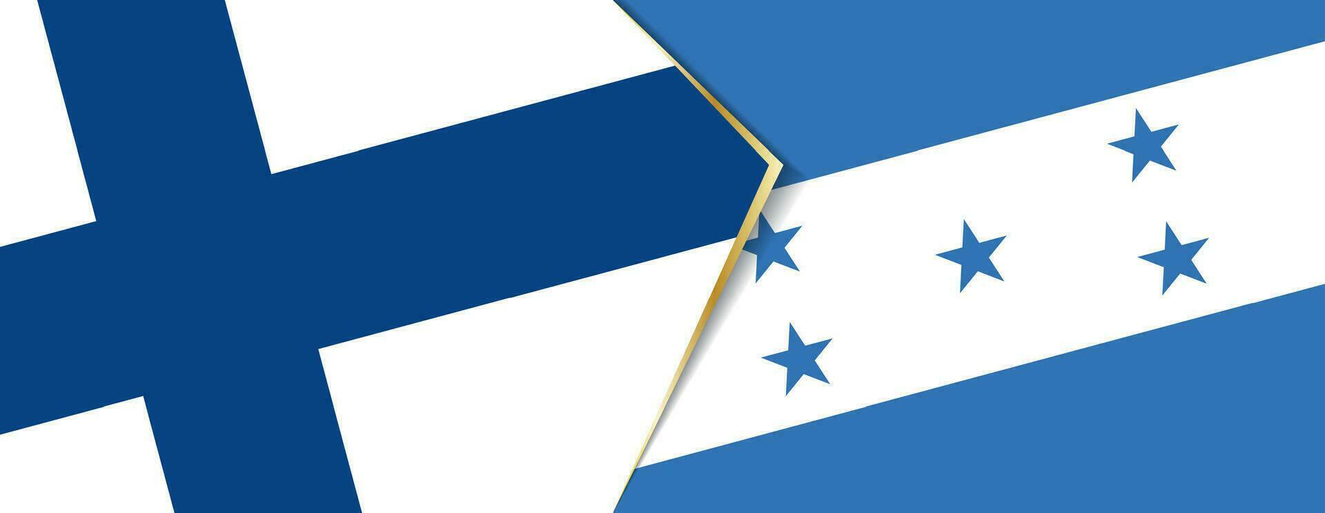 Finland and Honduras flags, two vector flags.