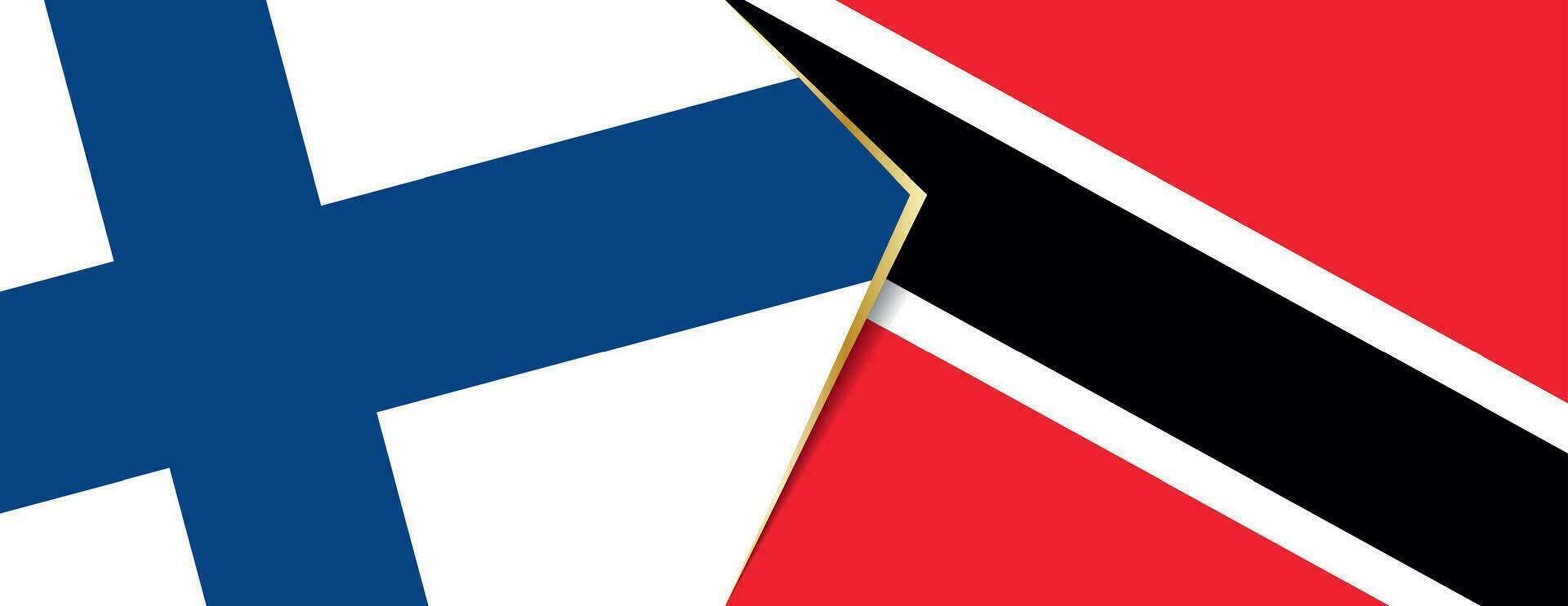 Finlandia y trinidad y tobago banderas, dos vector banderas