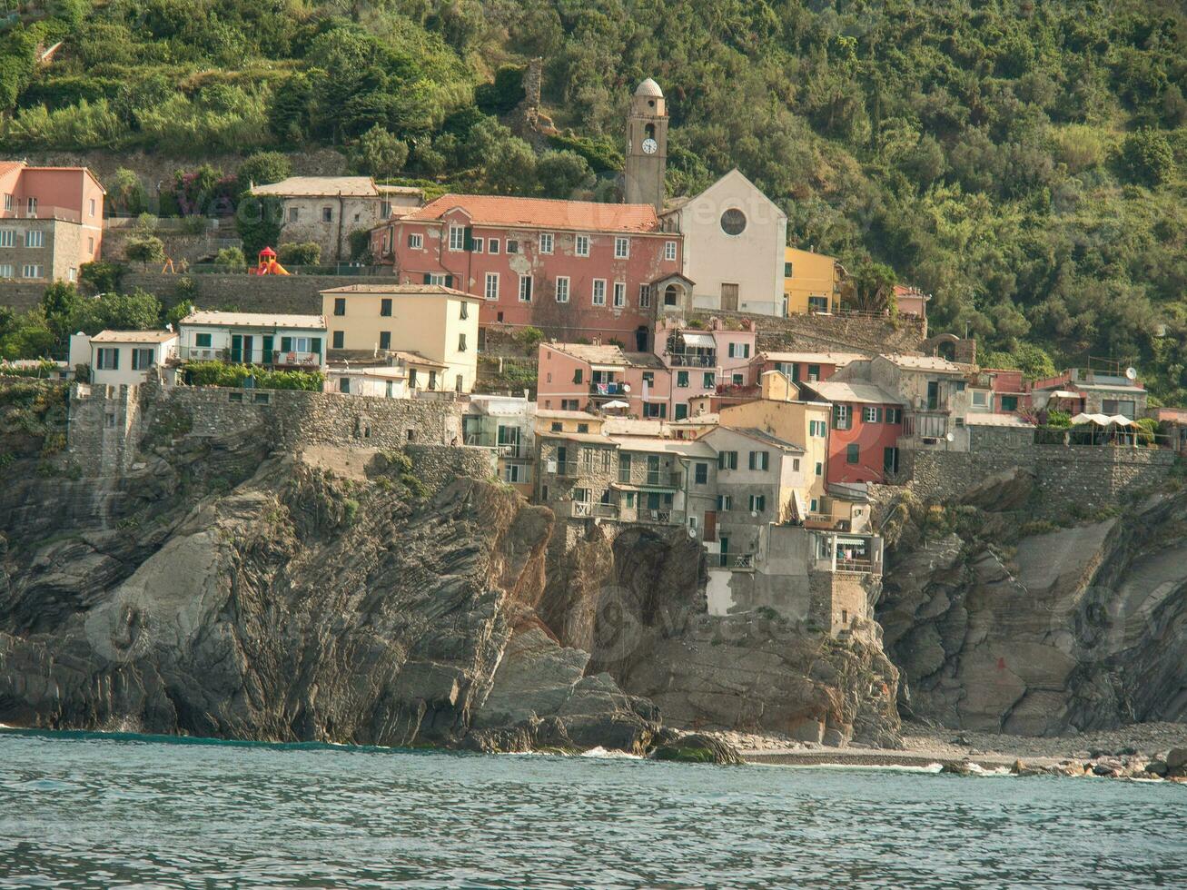 cinque terre at the mediterranean sea photo