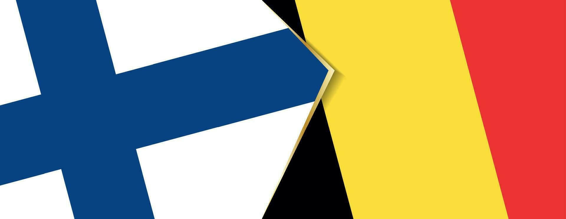 Finlandia y Bélgica banderas, dos vector banderas