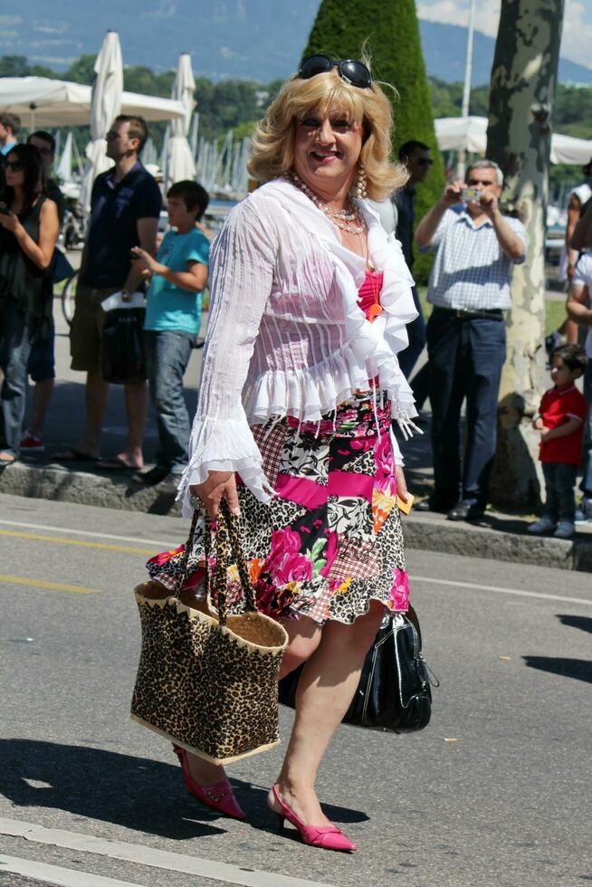 Travesti man at the Gay Pride 2011, Geneva, Switzerland photo