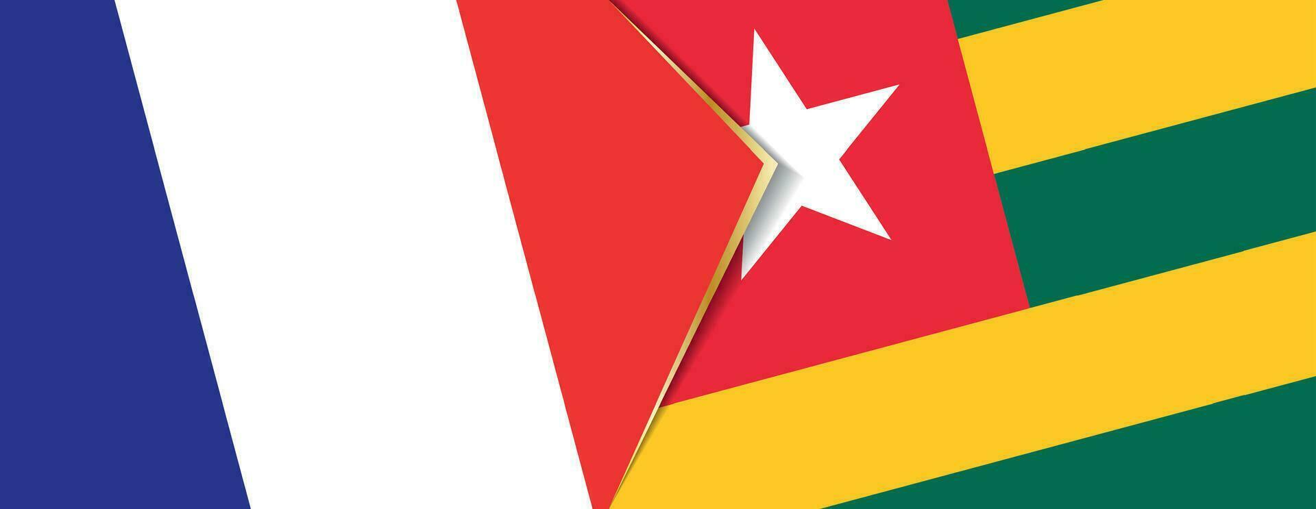 France and Togo flags, two vector flags.
