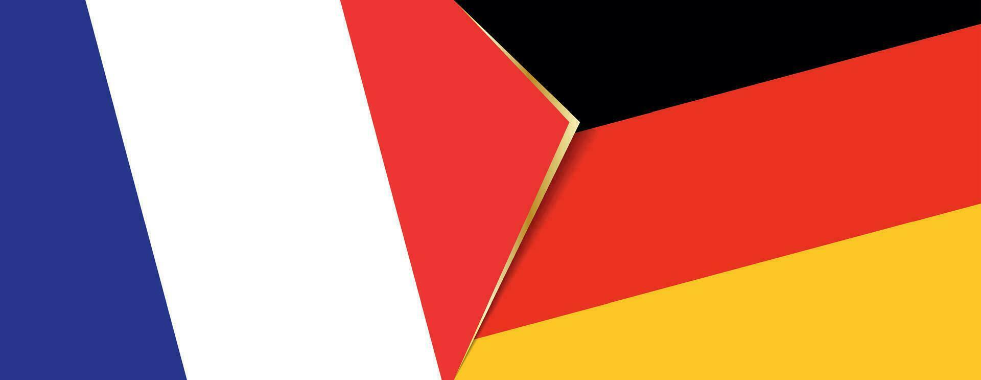 France and Germany flags, two vector flags.