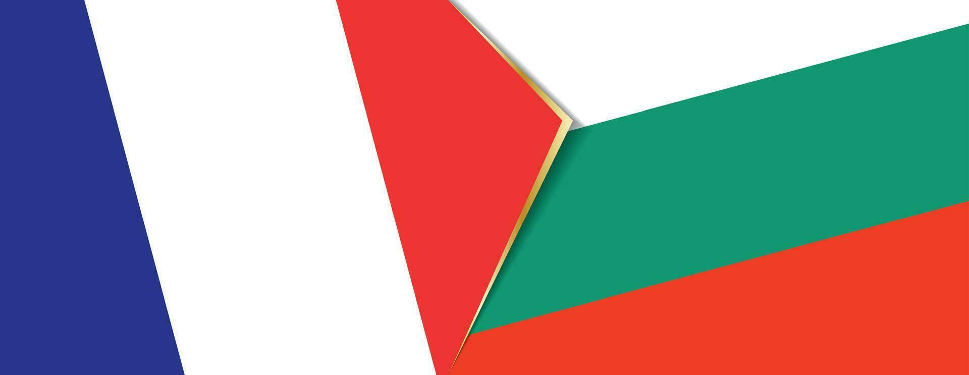 France and Bulgaria flags, two vector flags.