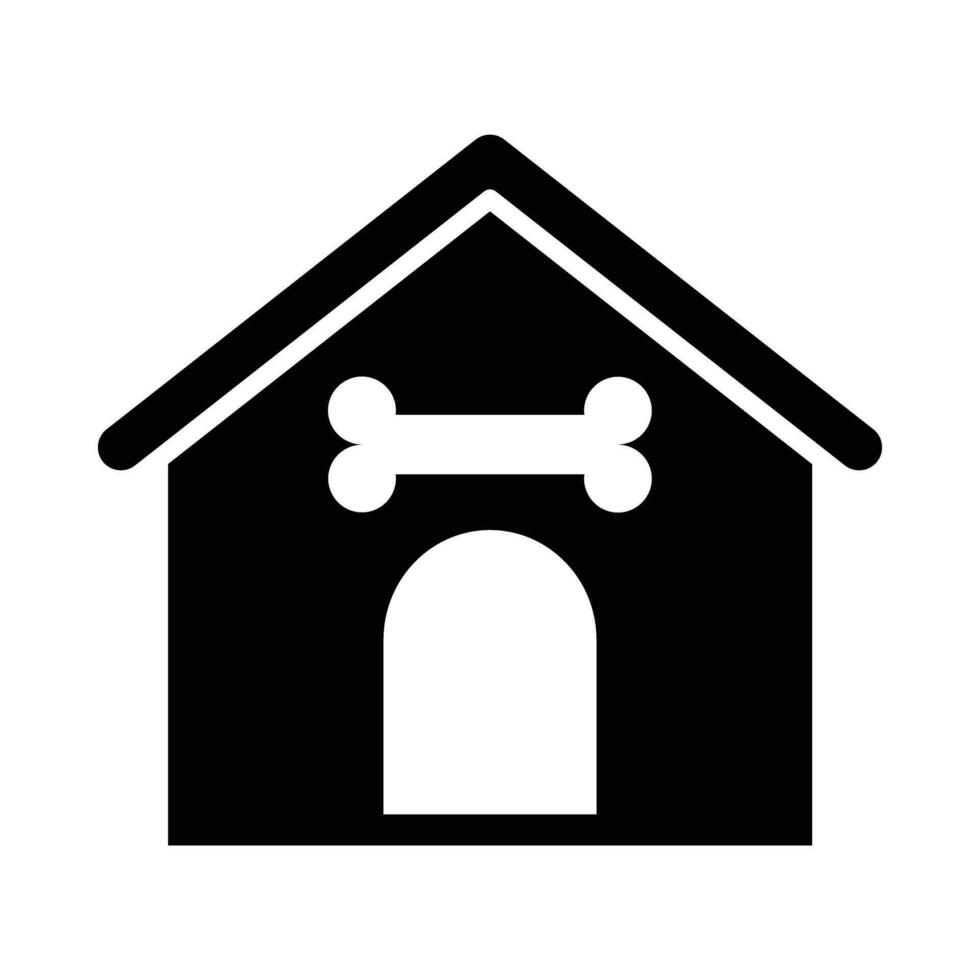 Dog House Vector Glyph Icon For Personal And Commercial Use.