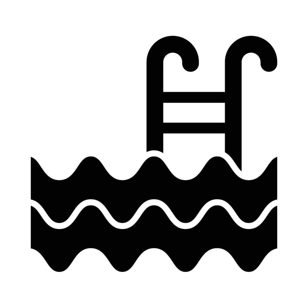 Swimming Pool Vector Glyph Icon For Personal And Commercial Use.