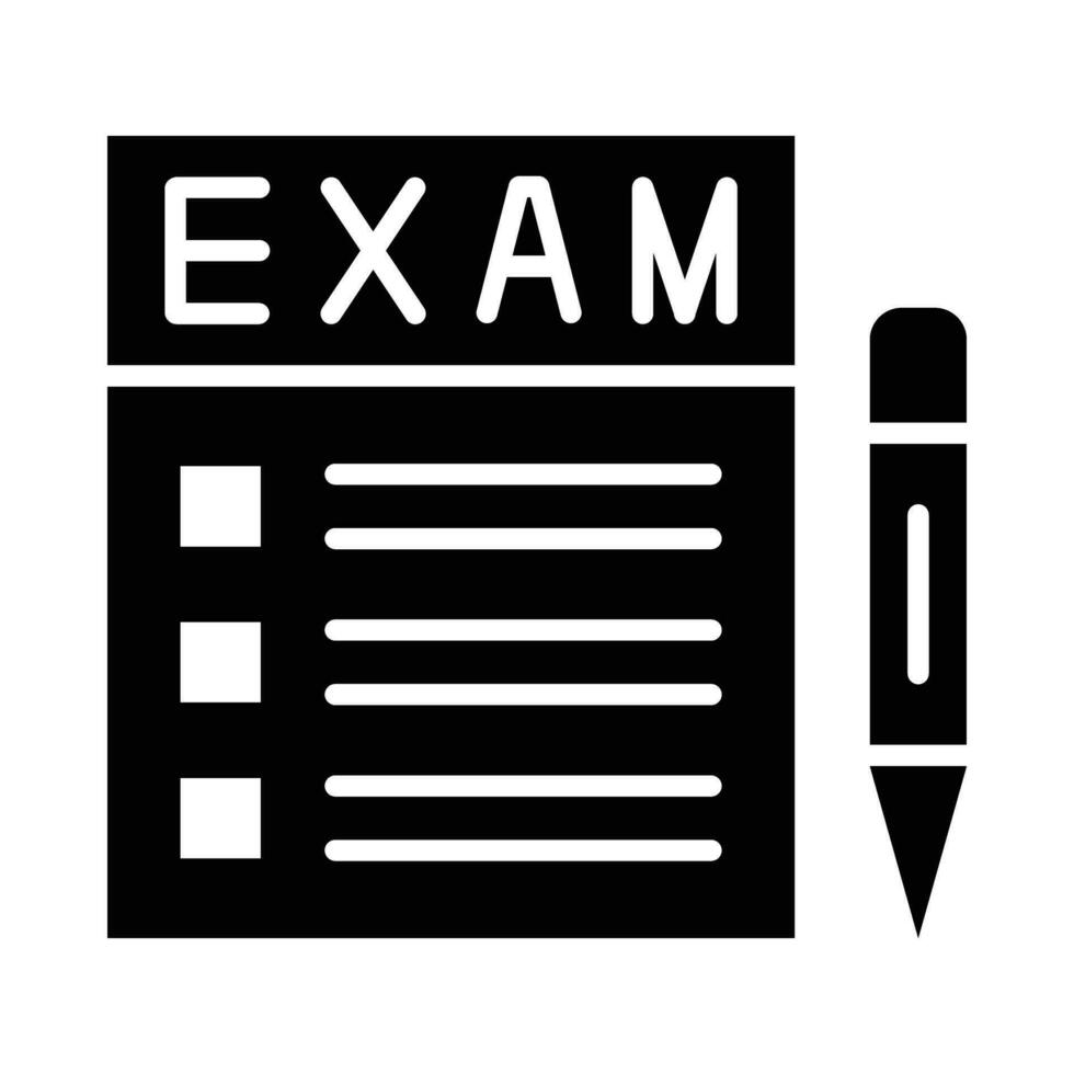 Exam Vector Glyph Icon For Personal And Commercial Use.