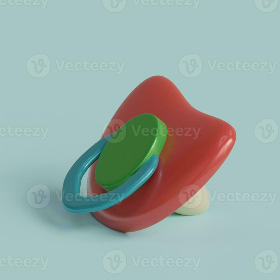 3d rendered pacifier perfect for baby product design project photo