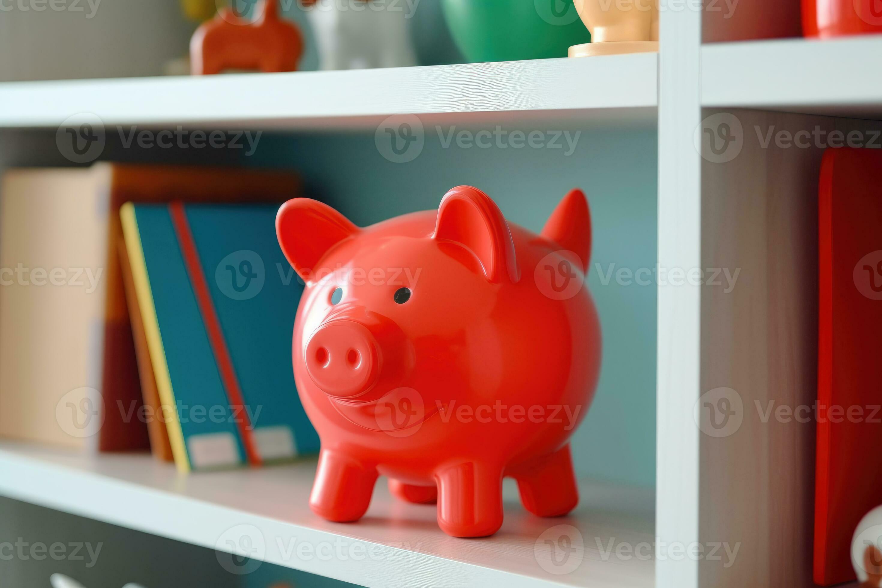 Piggy bank is on the shelf. AI generated 31128682 Stock Photo at Vecteezy
