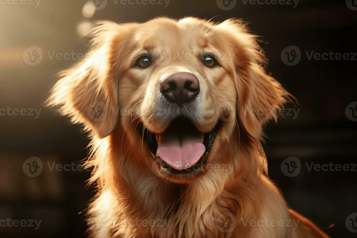 playful dog perfect face and eyes highly detailed AI Generative photo