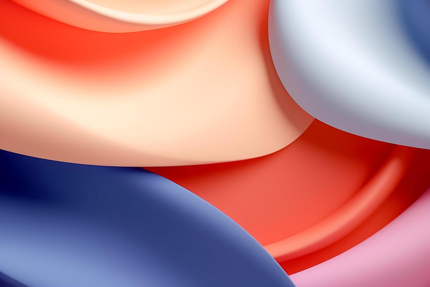 Colorful Curves in a Soft and Abstract Symphony AI generate photo