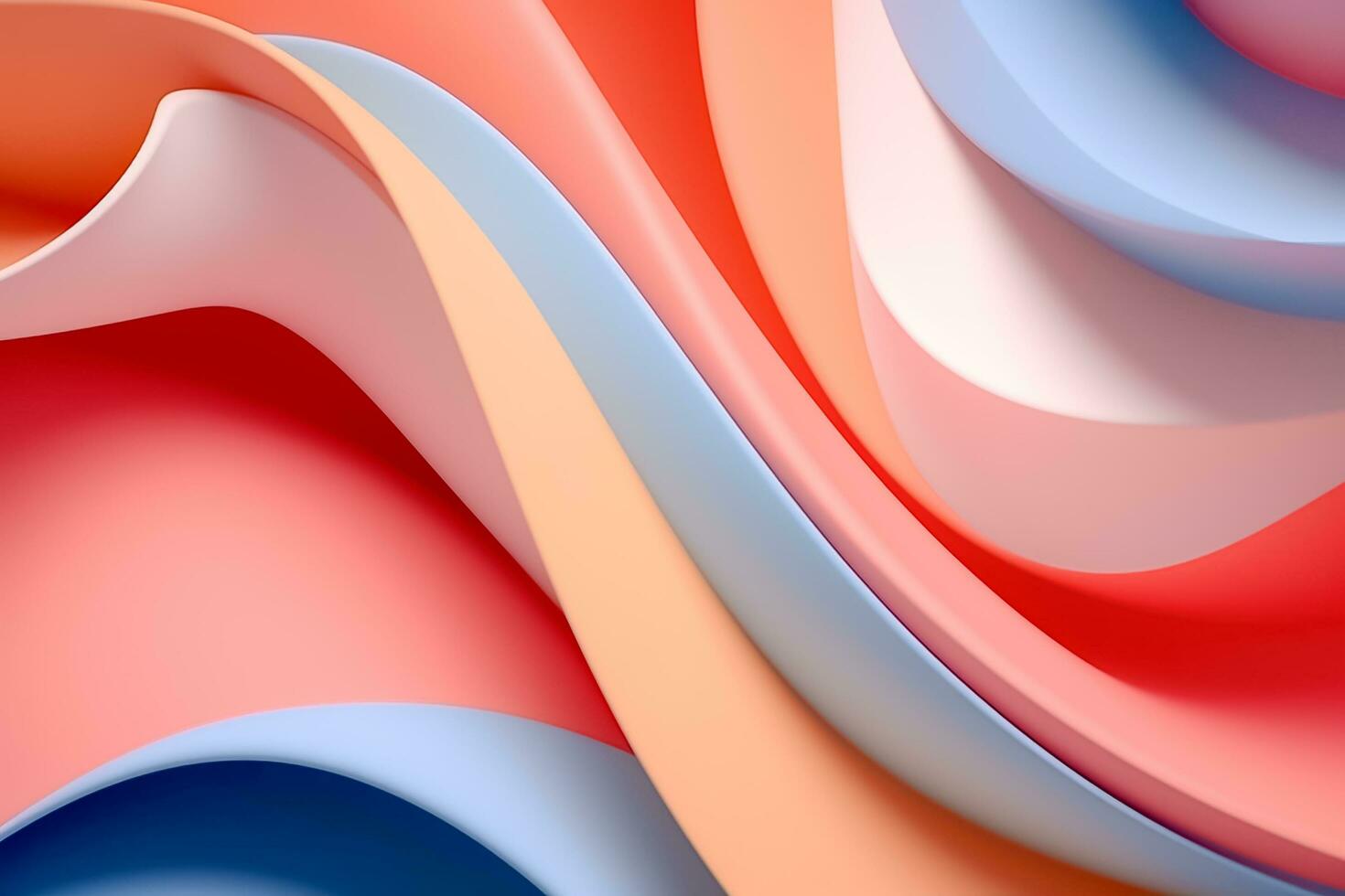 Colorful Curves in a Soft and Abstract Symphony AI generate photo