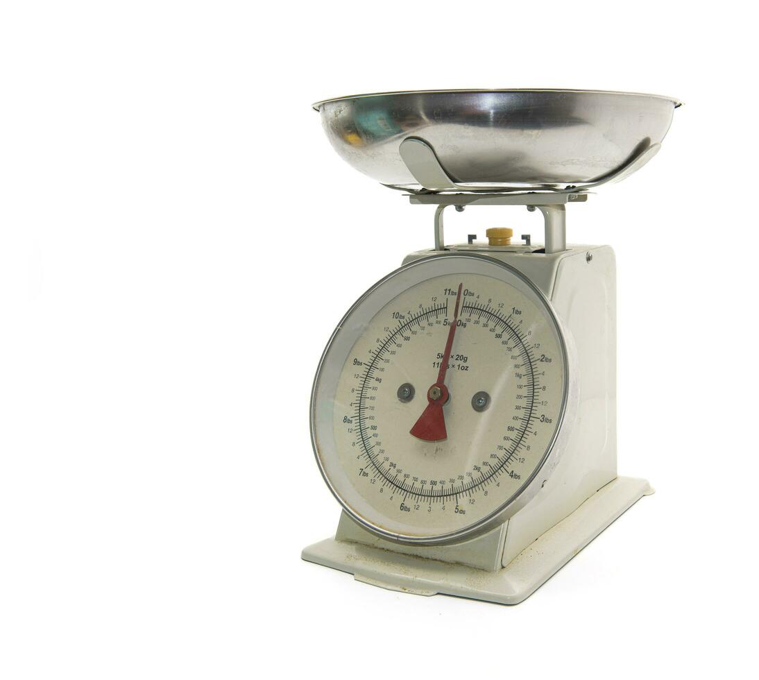 Retro scales on a white background. photo