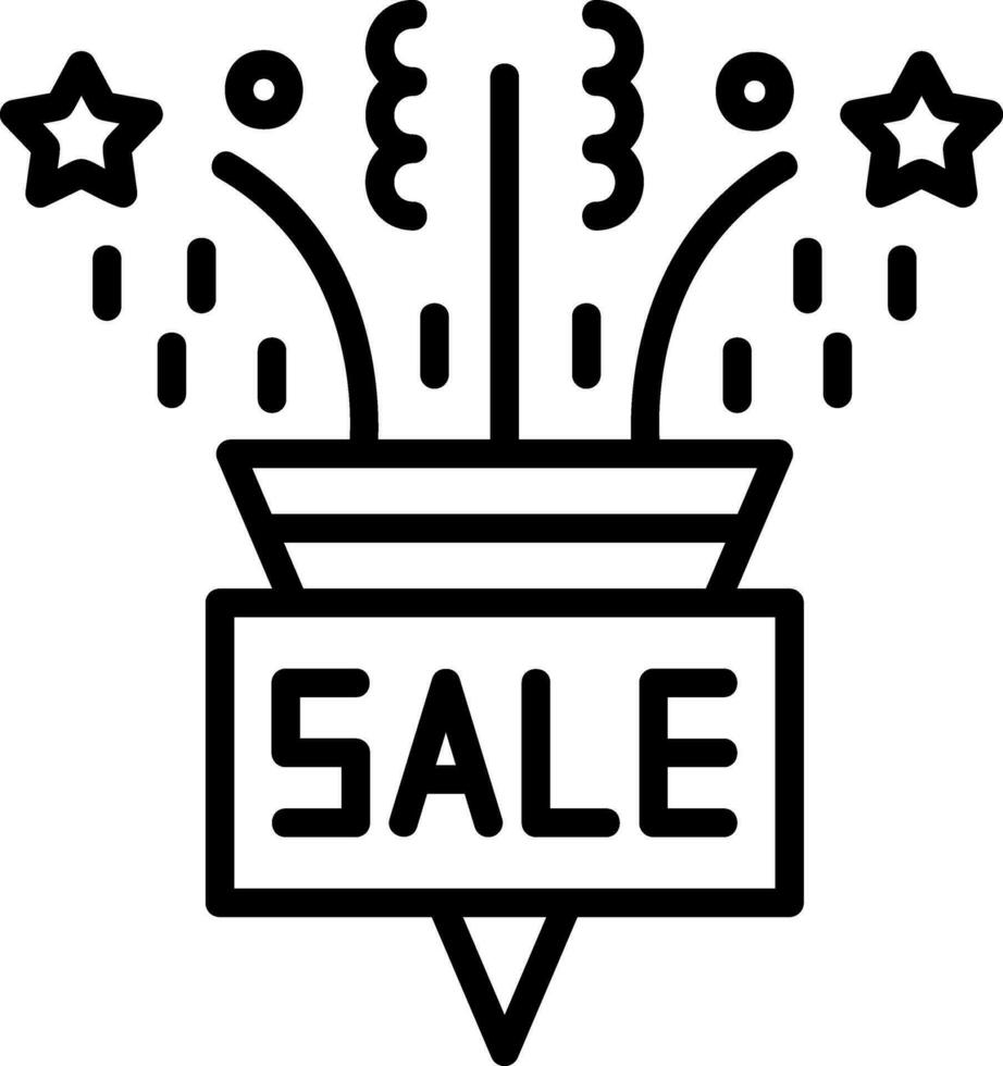 Confetti and Sale Vector Icon Design