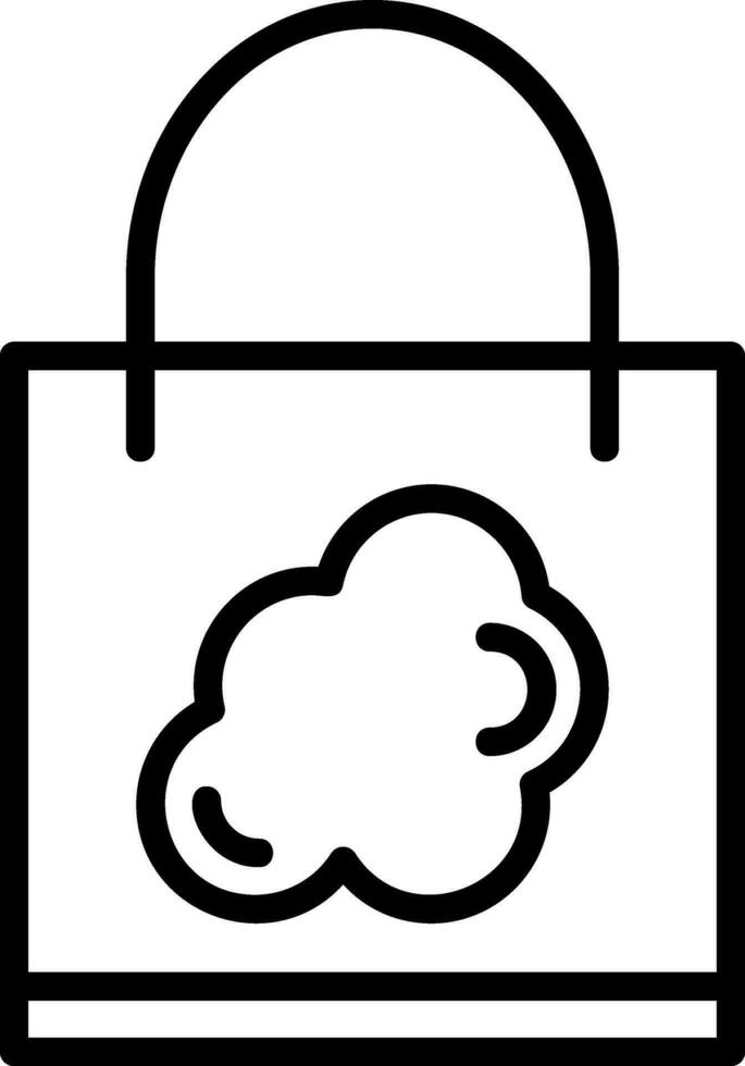 Shopping Bag Cloud Vector Icon Design