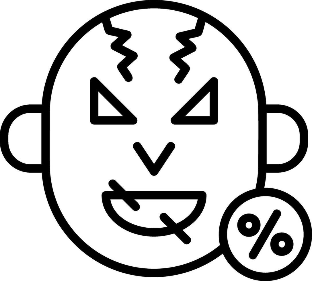 Discounted Zombie Vector Icon Design