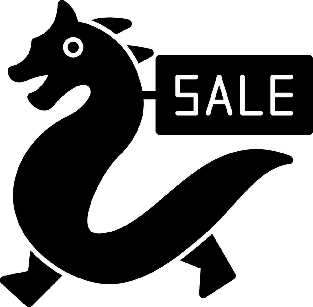 Sale Dragon Vector Icon Design